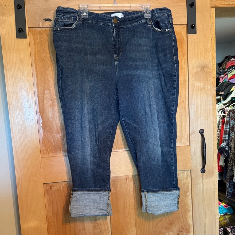 Lane Bryant Distressed Cropped/boyfriend jeans